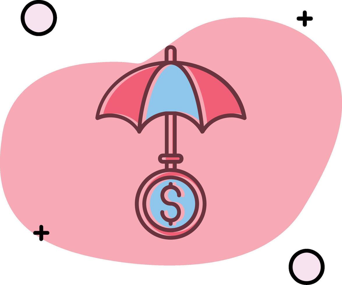 Umbrella Slipped Icon vector
