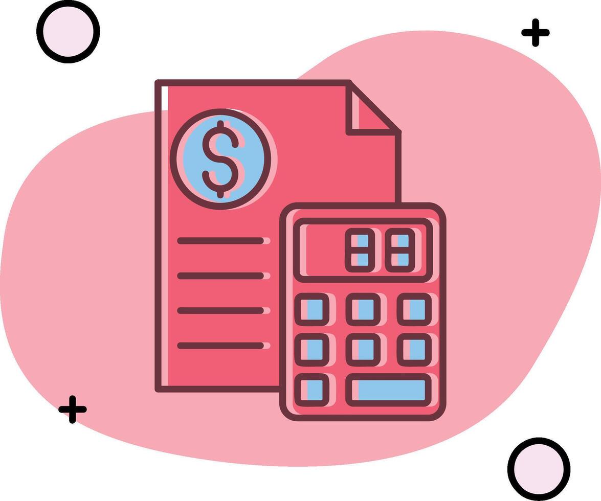 Calculator Slipped Icon vector