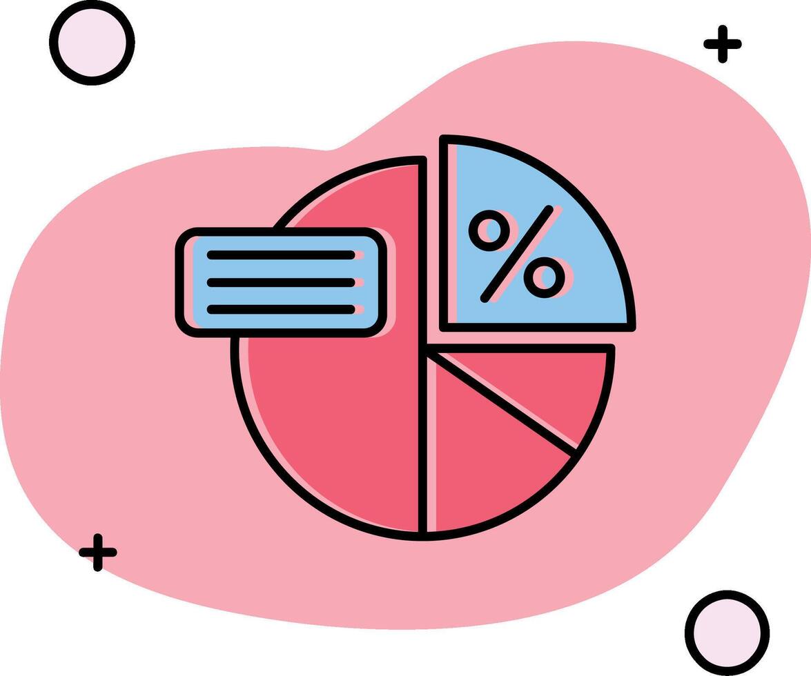 Pie graph Slipped Icon vector