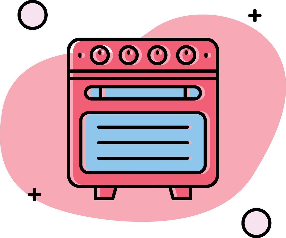 horno resbaló icono vector