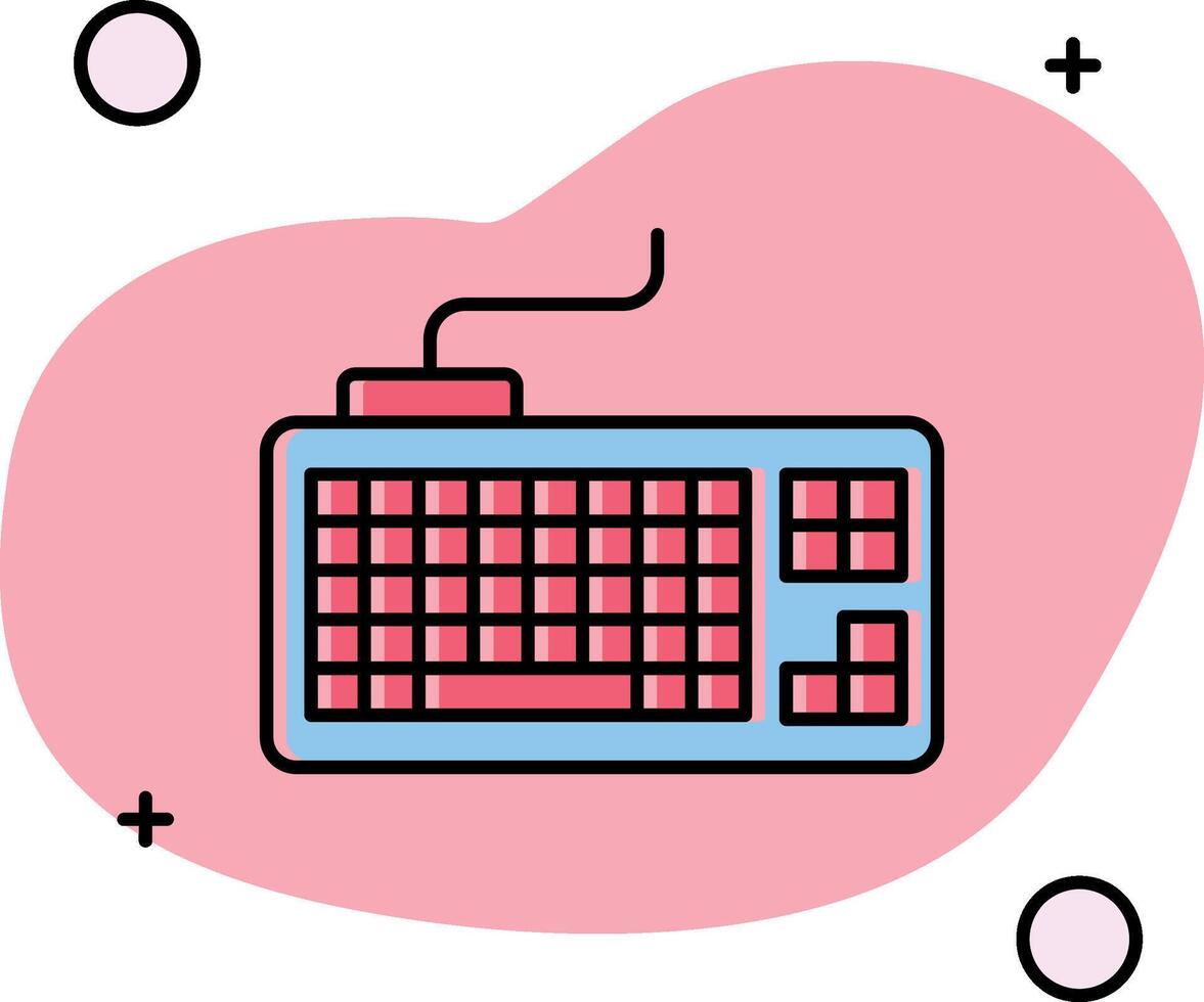Keyboard Slipped Icon vector