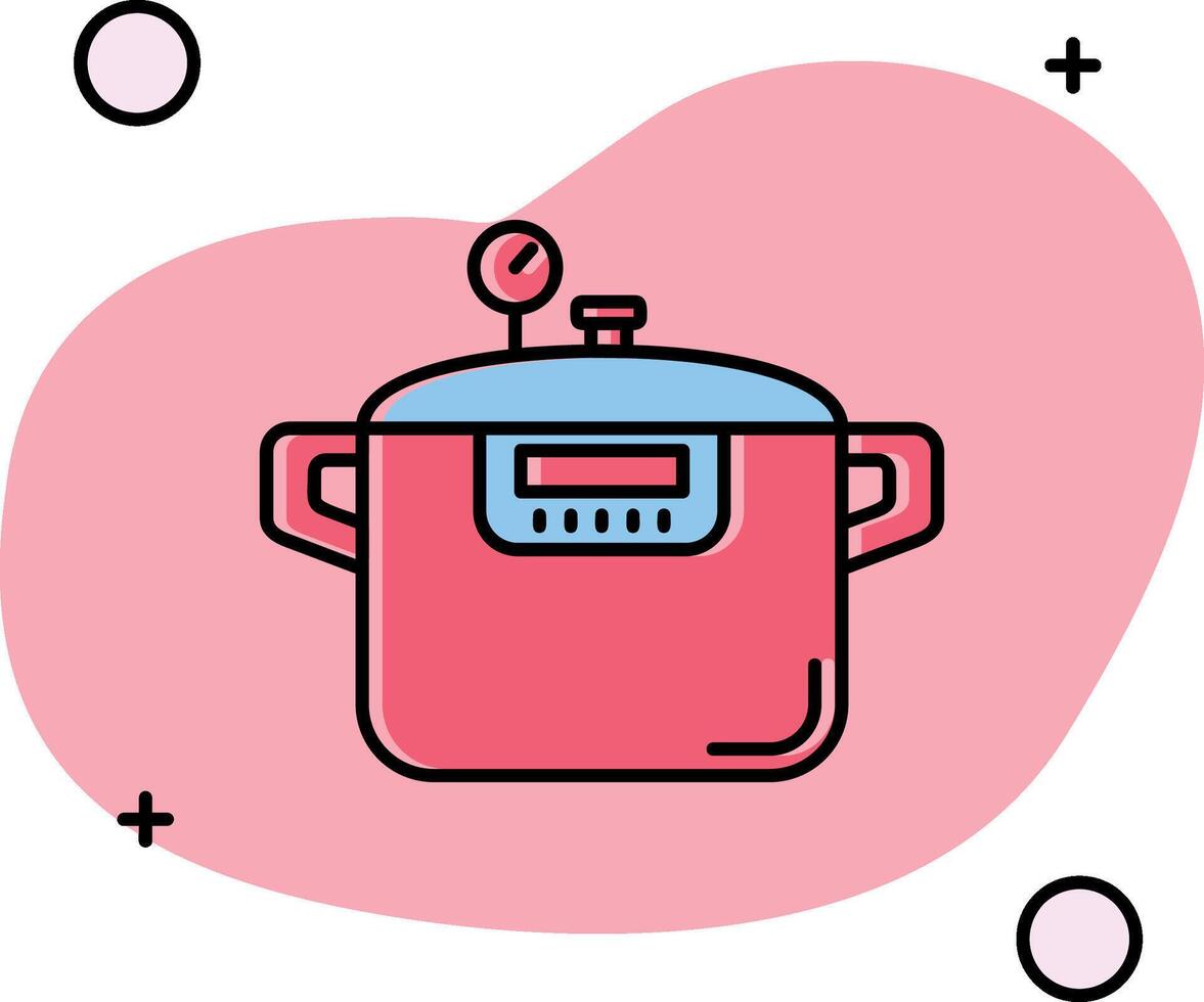 Pressure cooker Slipped Icon vector