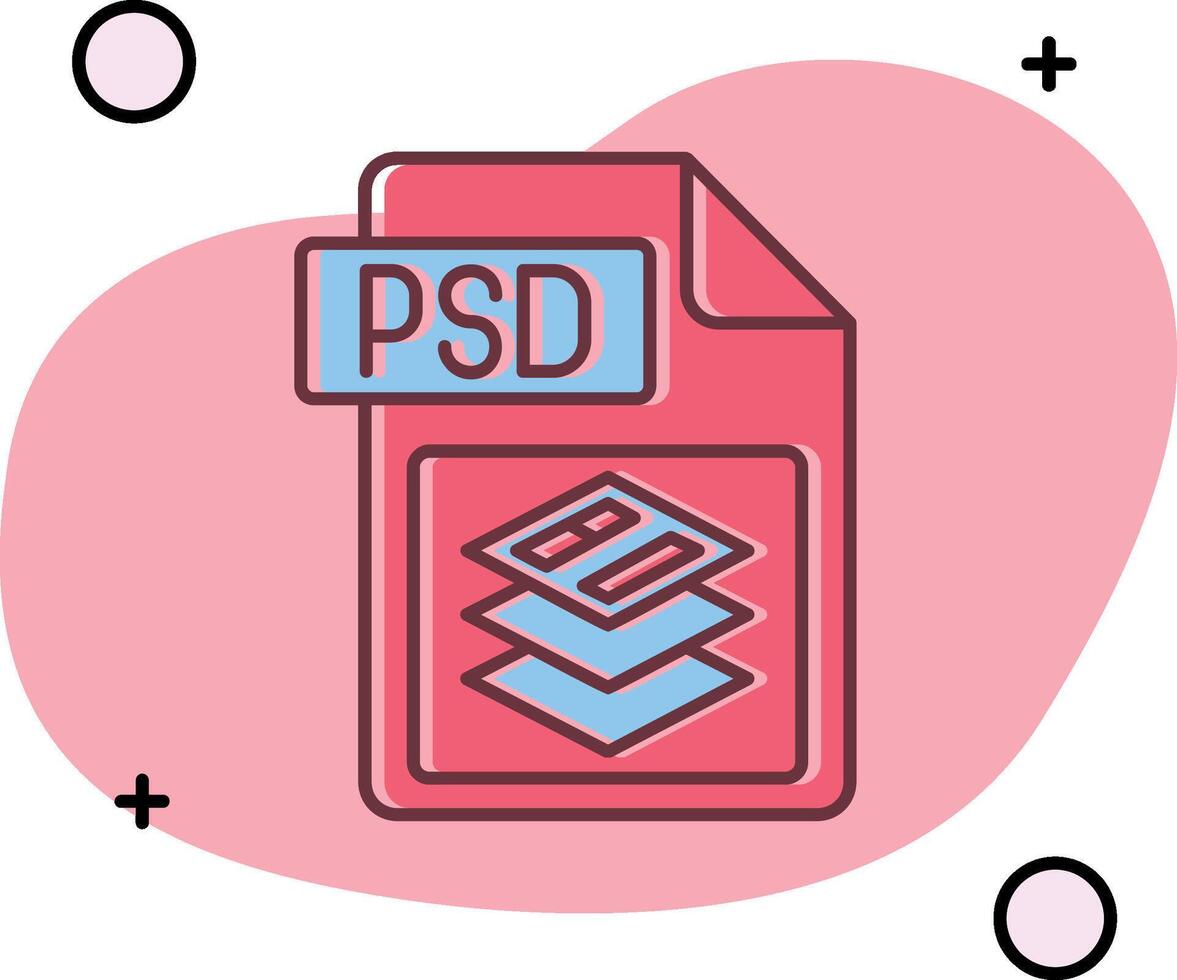 psd archivo formato resbaló icono vector