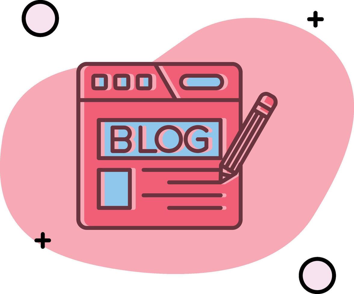 Blog Slipped Icon vector