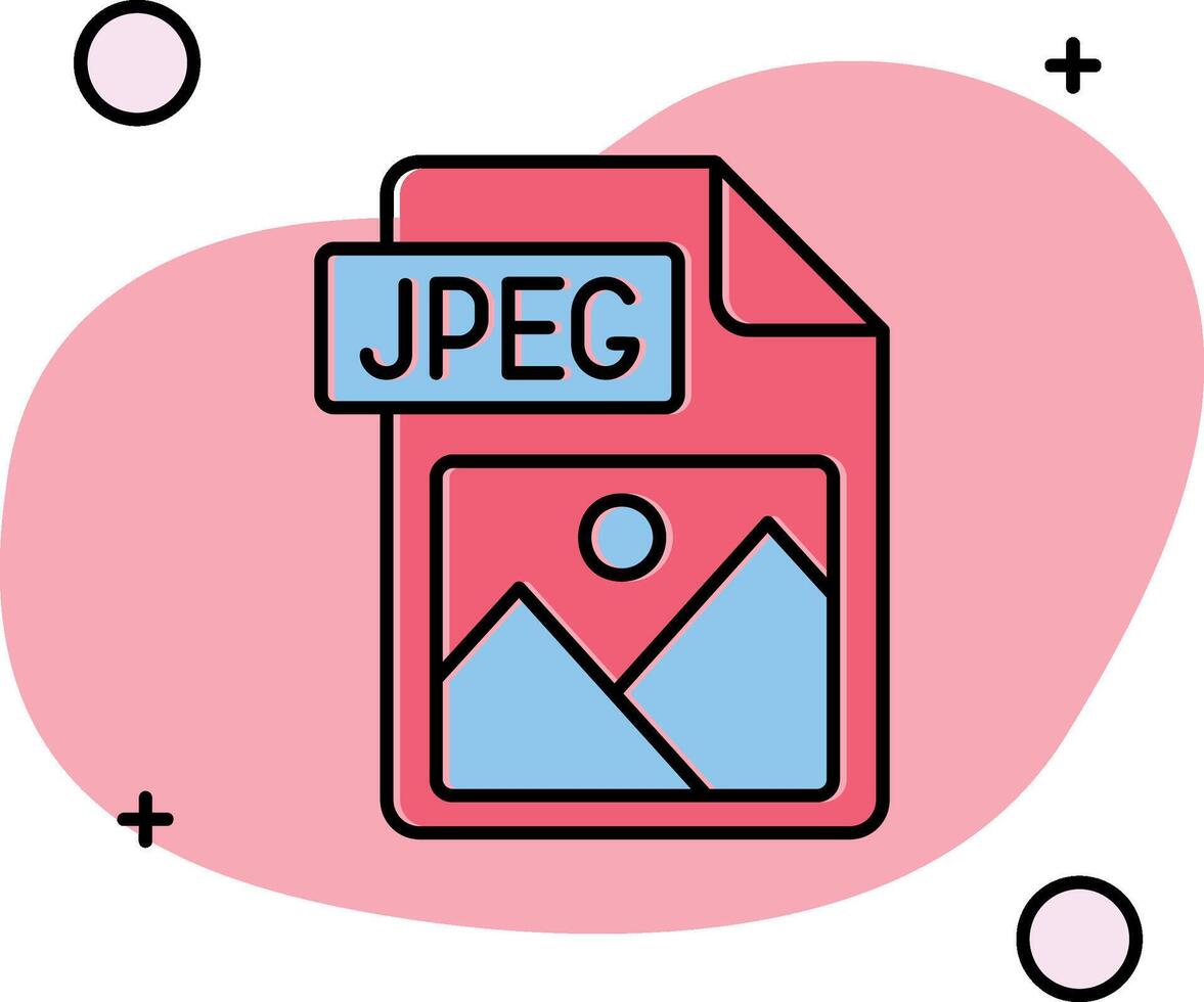 Jpg file format Slipped Icon vector