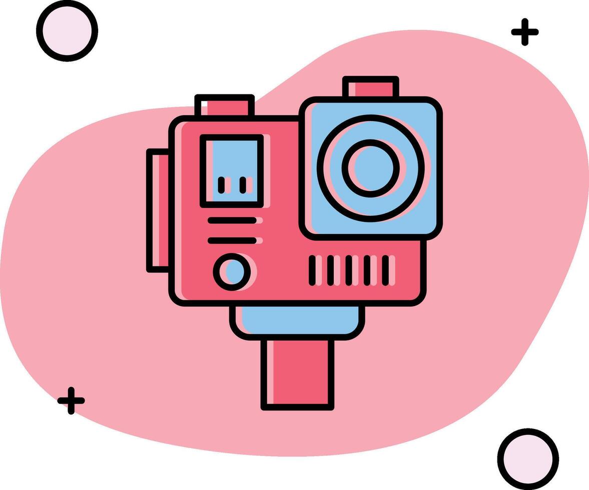 Action camera Slipped Icon vector