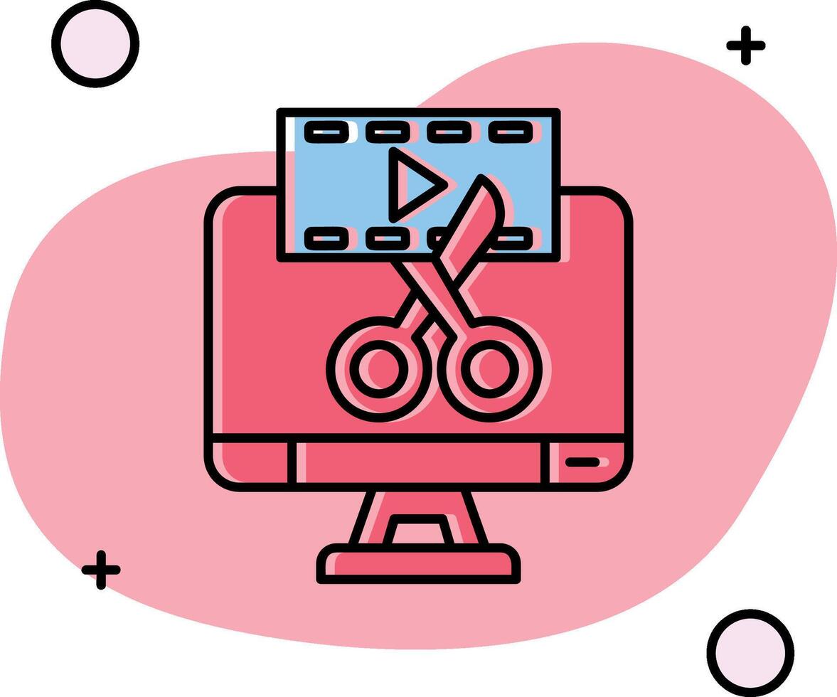 Video editor Slipped Icon vector