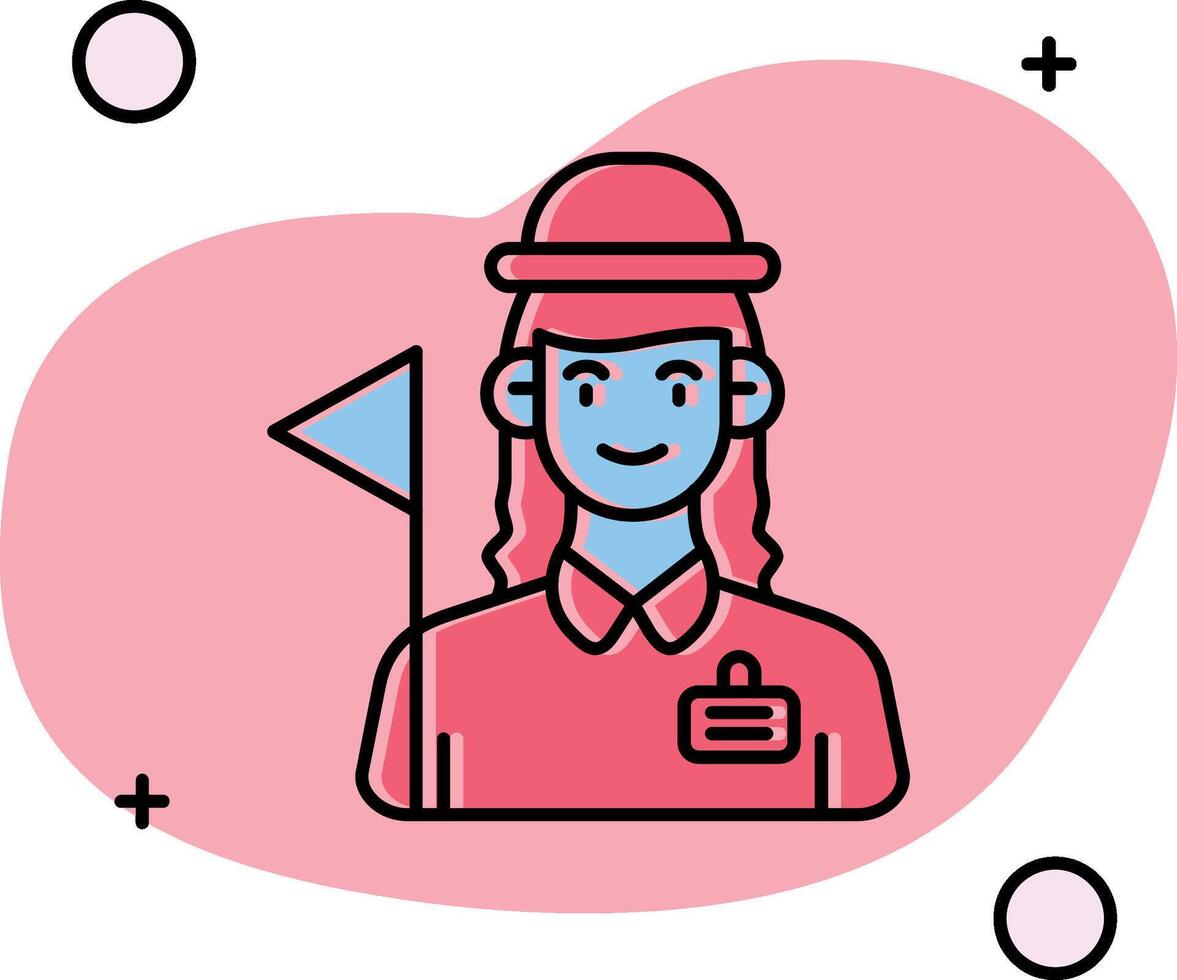 Tour guide Slipped Icon vector