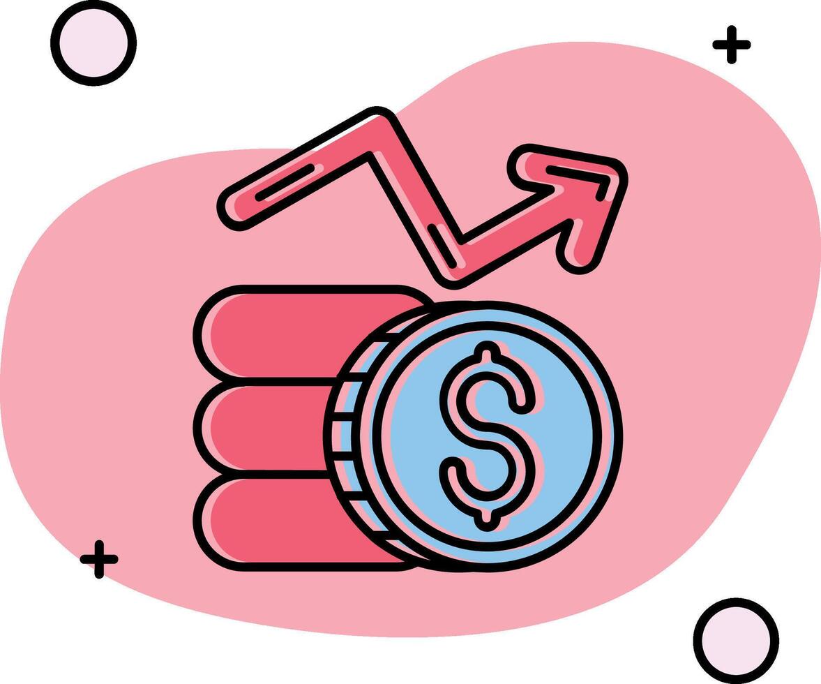 Profits Slipped Icon vector