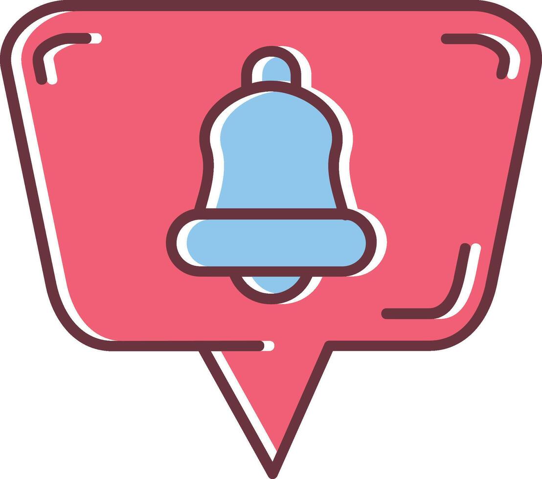 Bell Slipped Icon vector