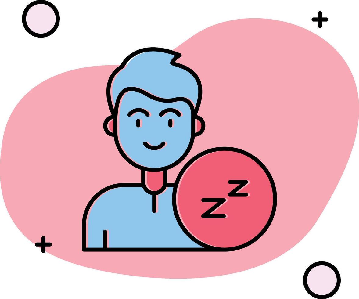 dormir resbaló icono vector