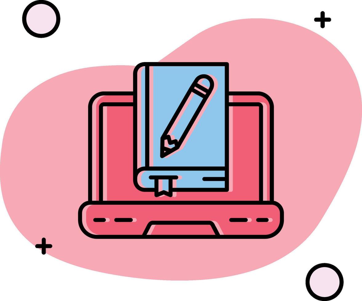 Online learning Slipped Icon vector