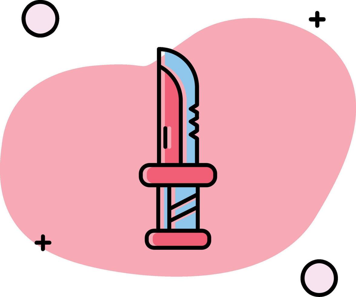 Dagger Slipped Icon vector