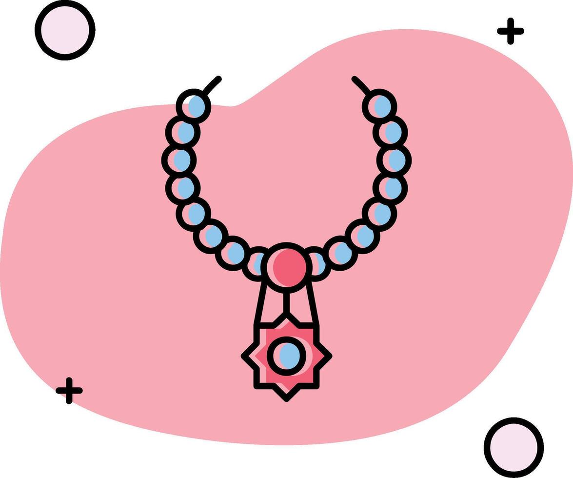 Necklace Slipped Icon vector