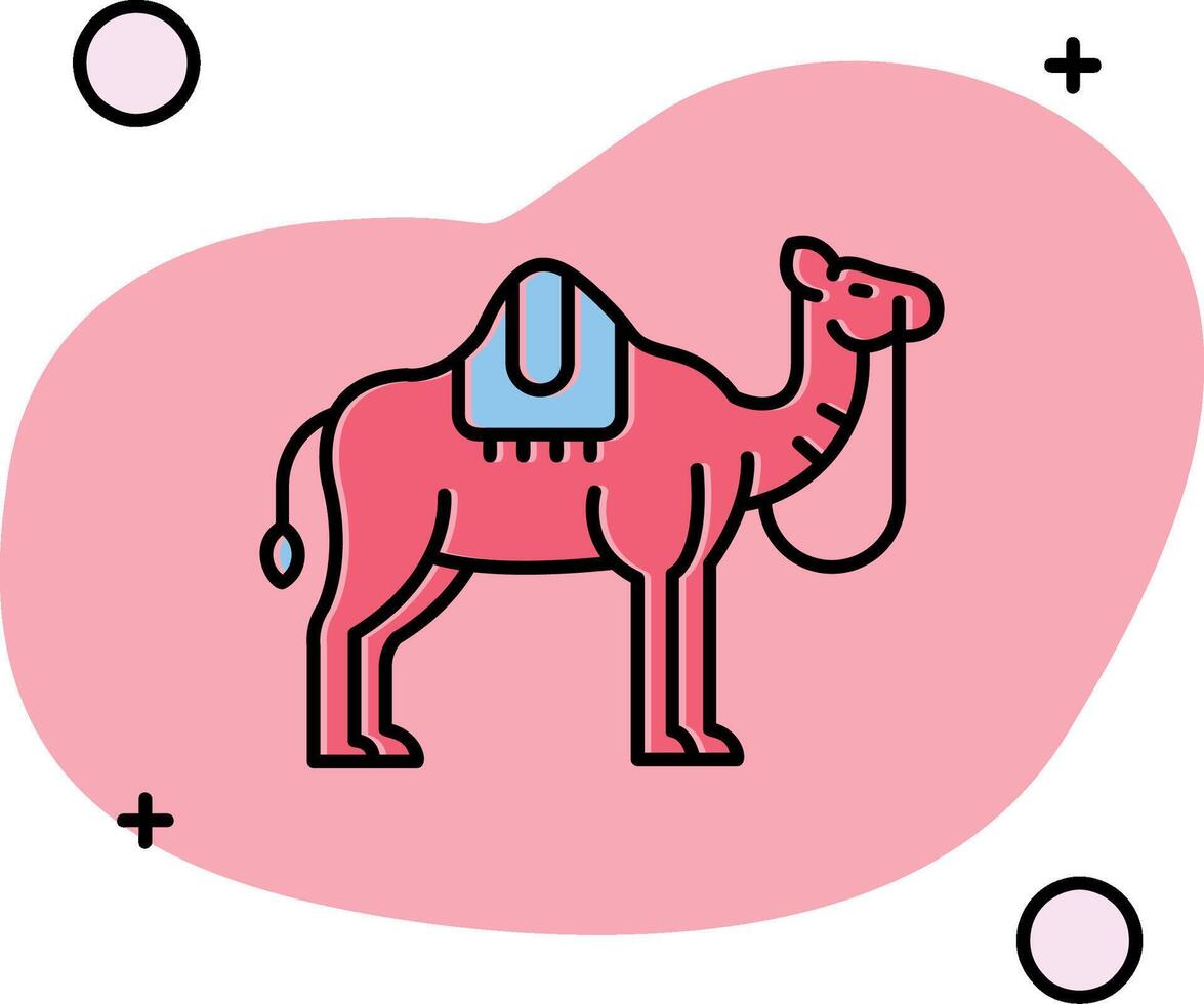 camello resbaló icono vector
