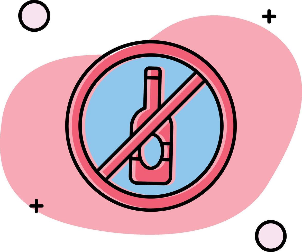 No alcohol Slipped Icon vector