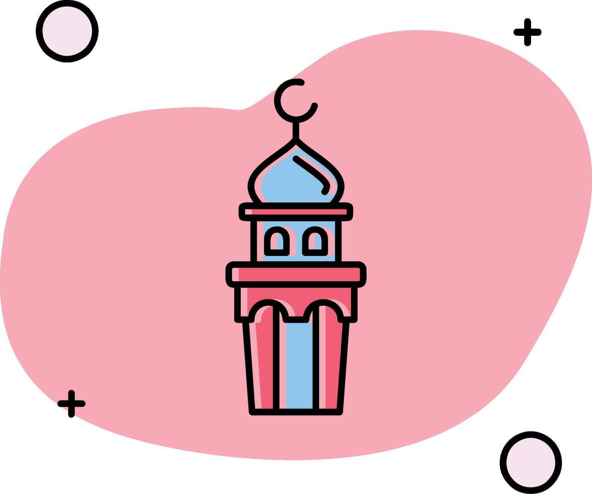 Minaret Slipped Icon vector