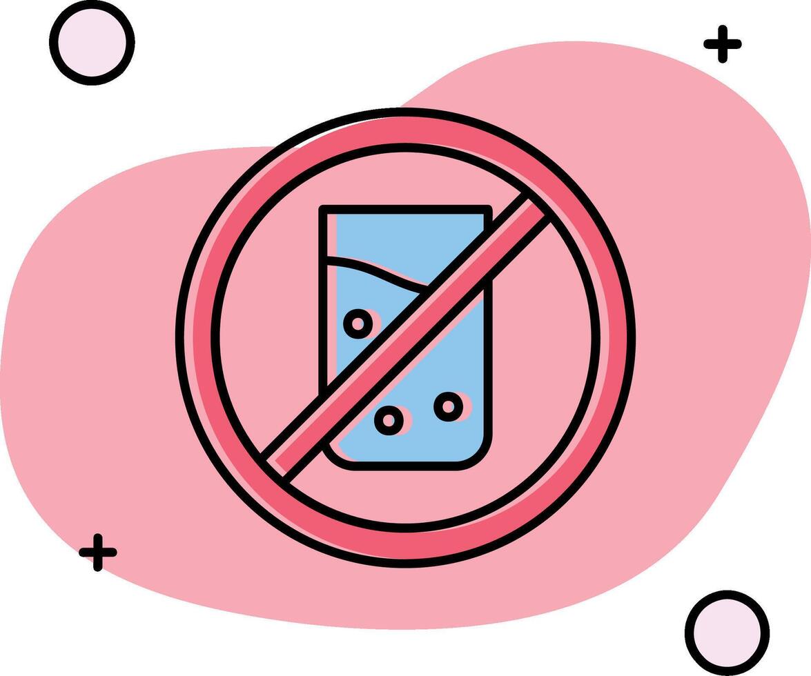 No drink Slipped Icon vector
