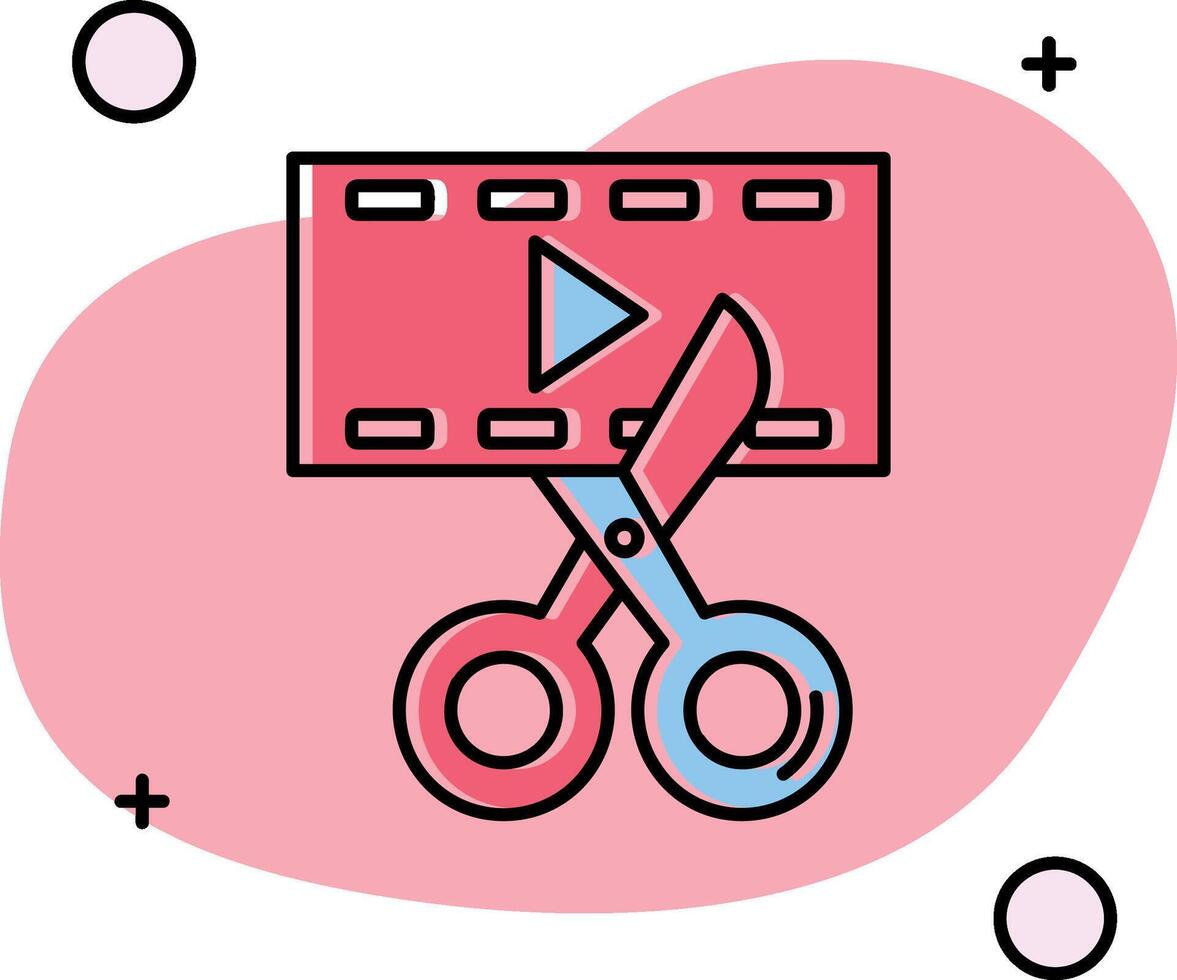 Video editor Slipped Icon vector