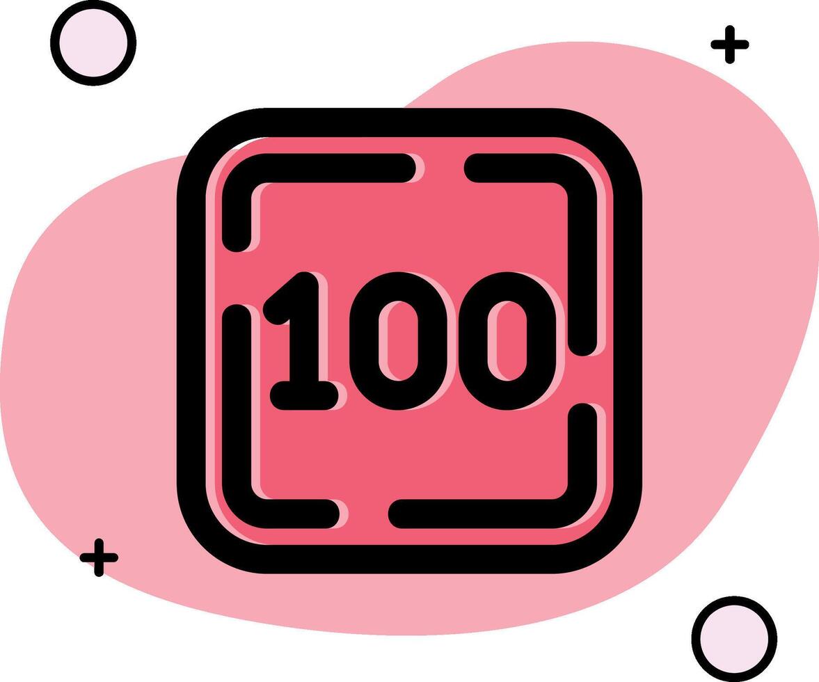 One Hundred Slipped Icon vector