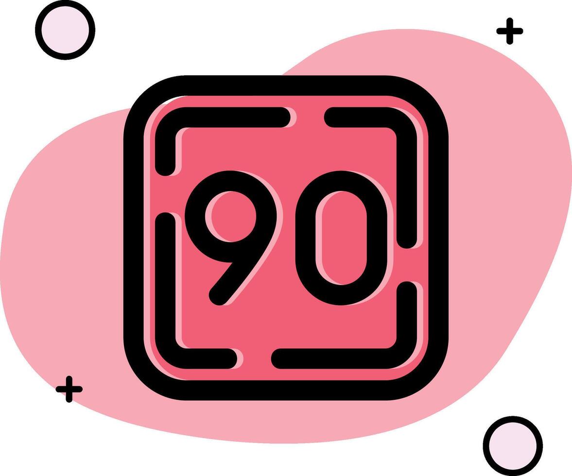 Ninety Slipped Icon vector