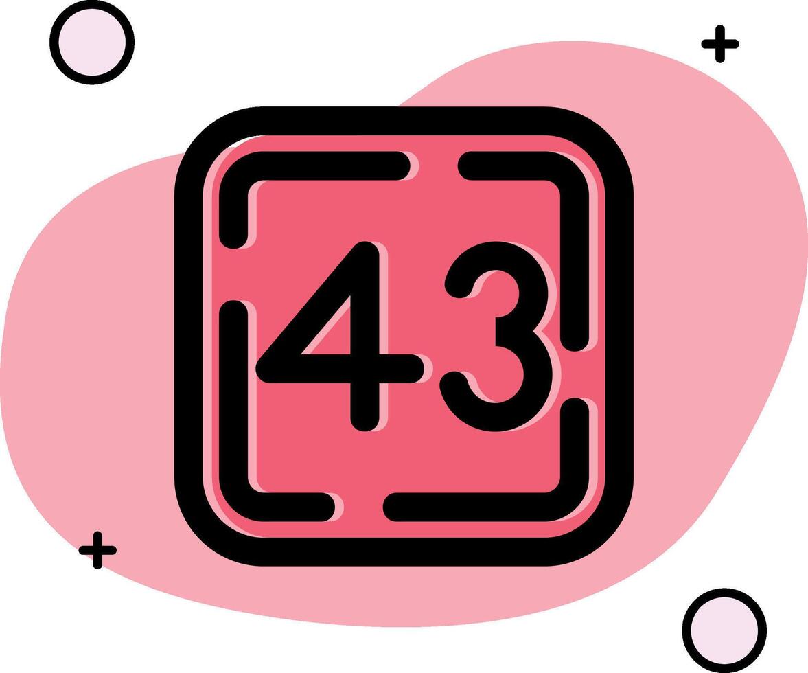 Forty Three Slipped Icon vector