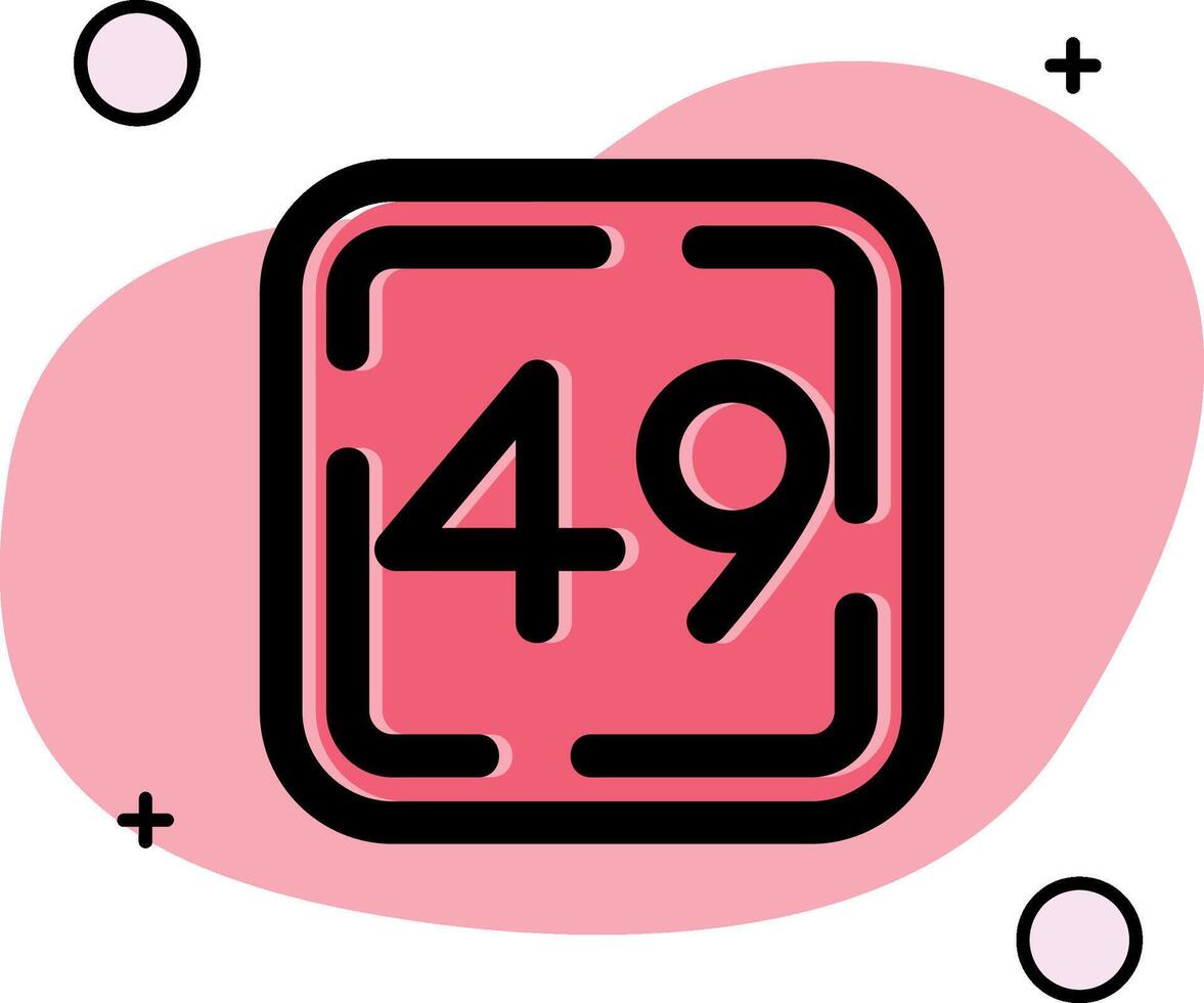 Forty Nine Slipped Icon vector