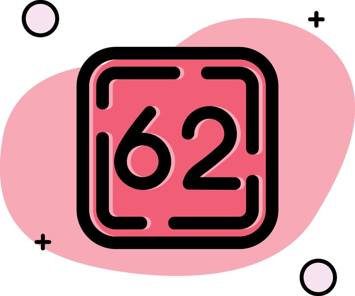 Sixty Two Slipped Icon vector