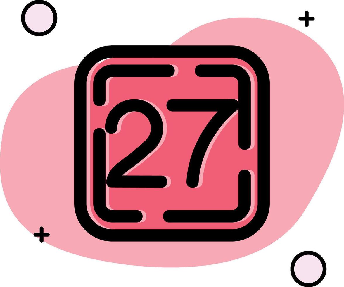 Twenty Seven Slipped Icon vector