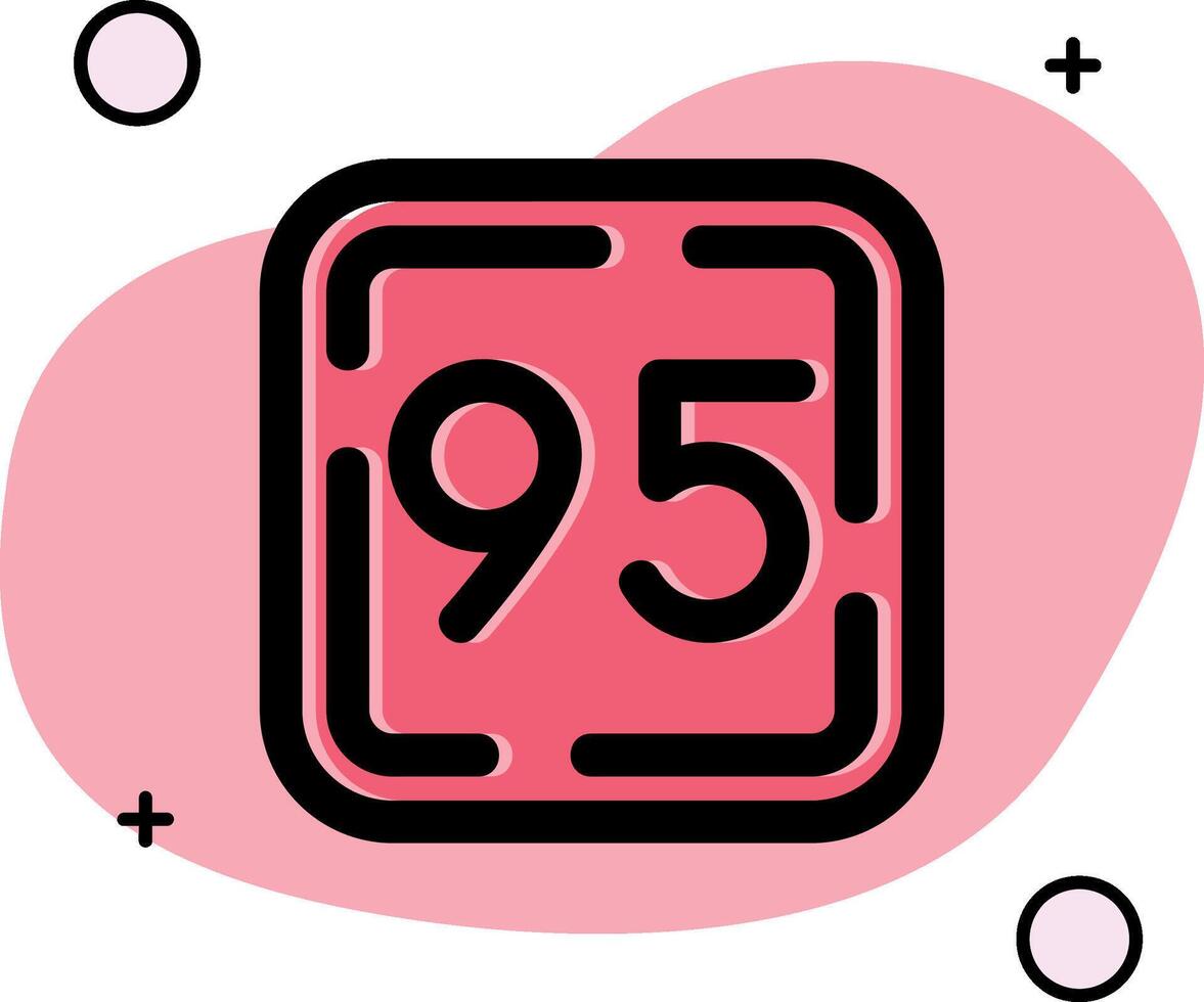 Ninety Five Slipped Icon vector