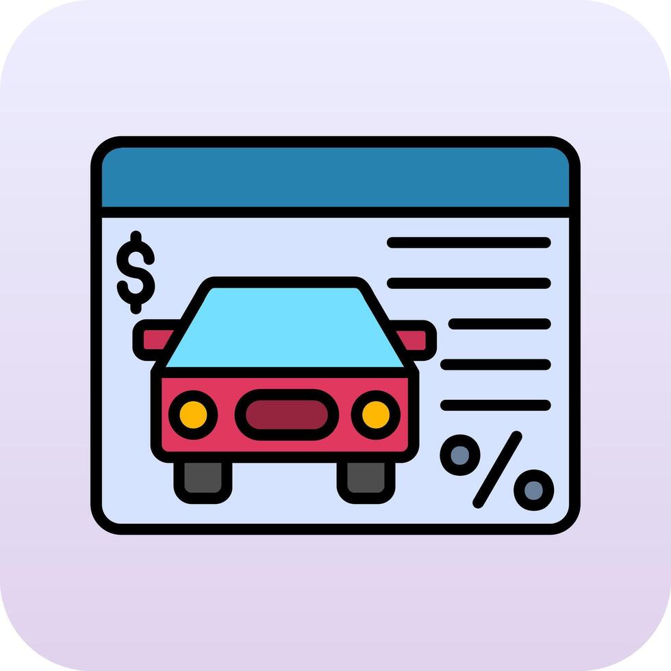Car Loan Vector Icon