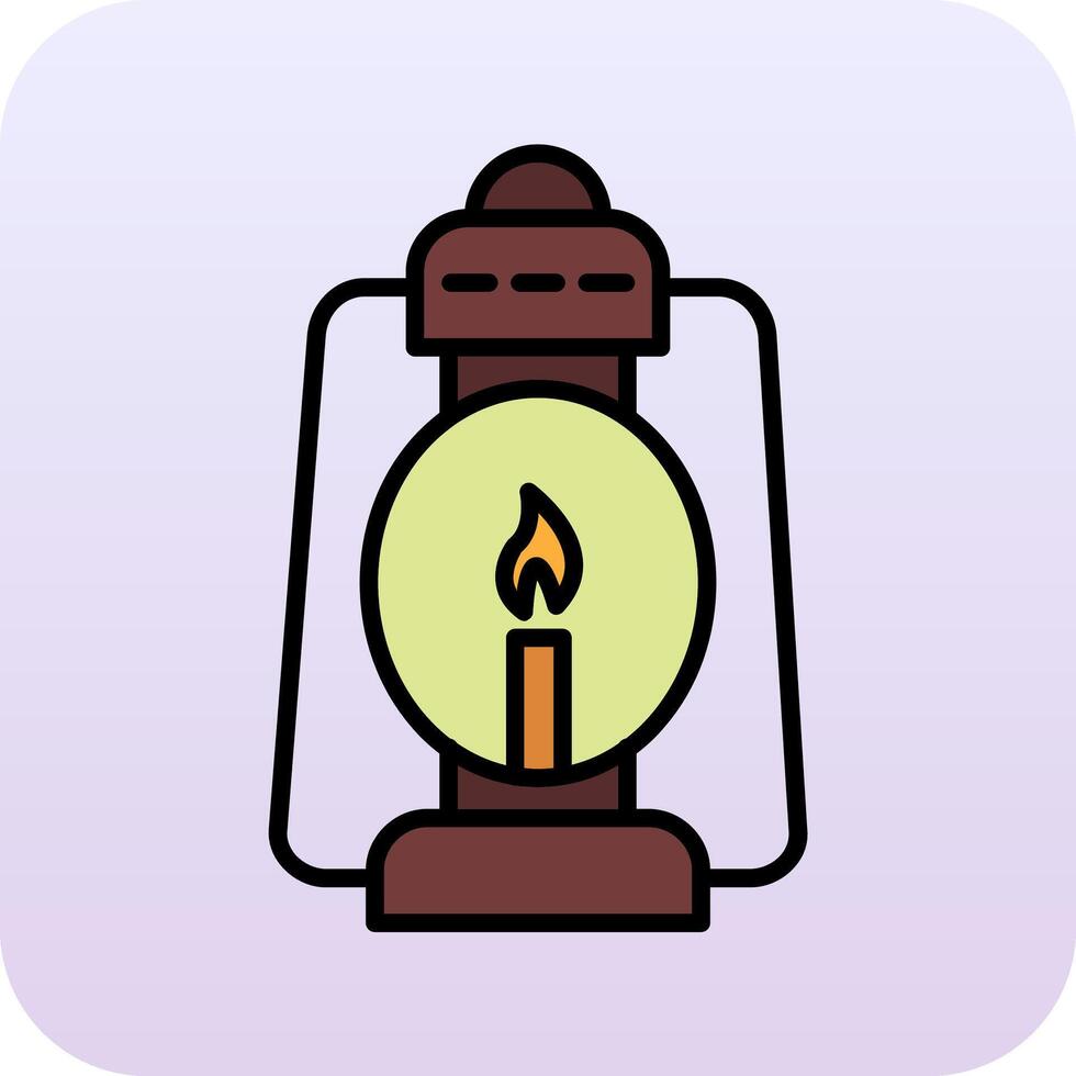 Oil Lamp Vector Icon