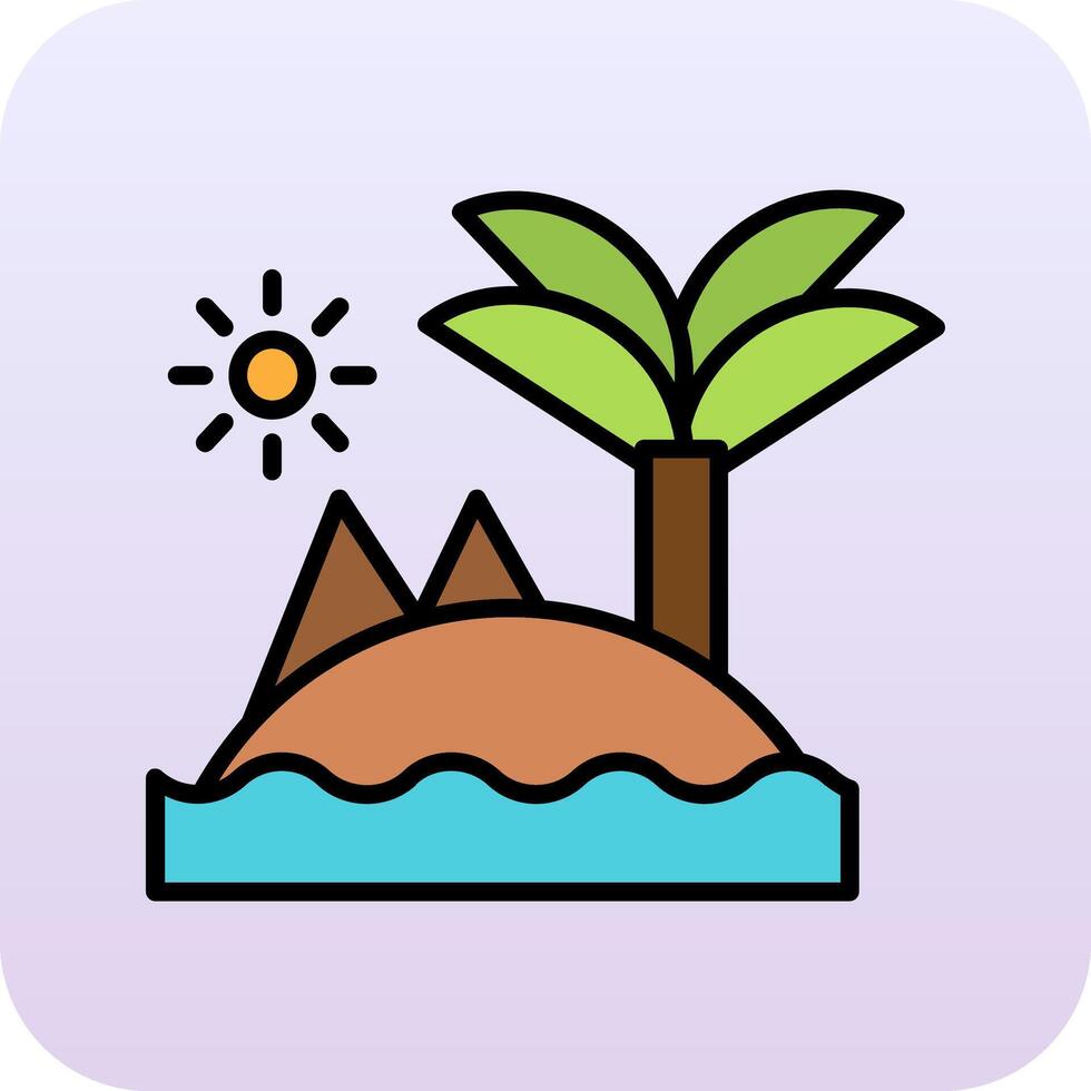 icono de vector de isla