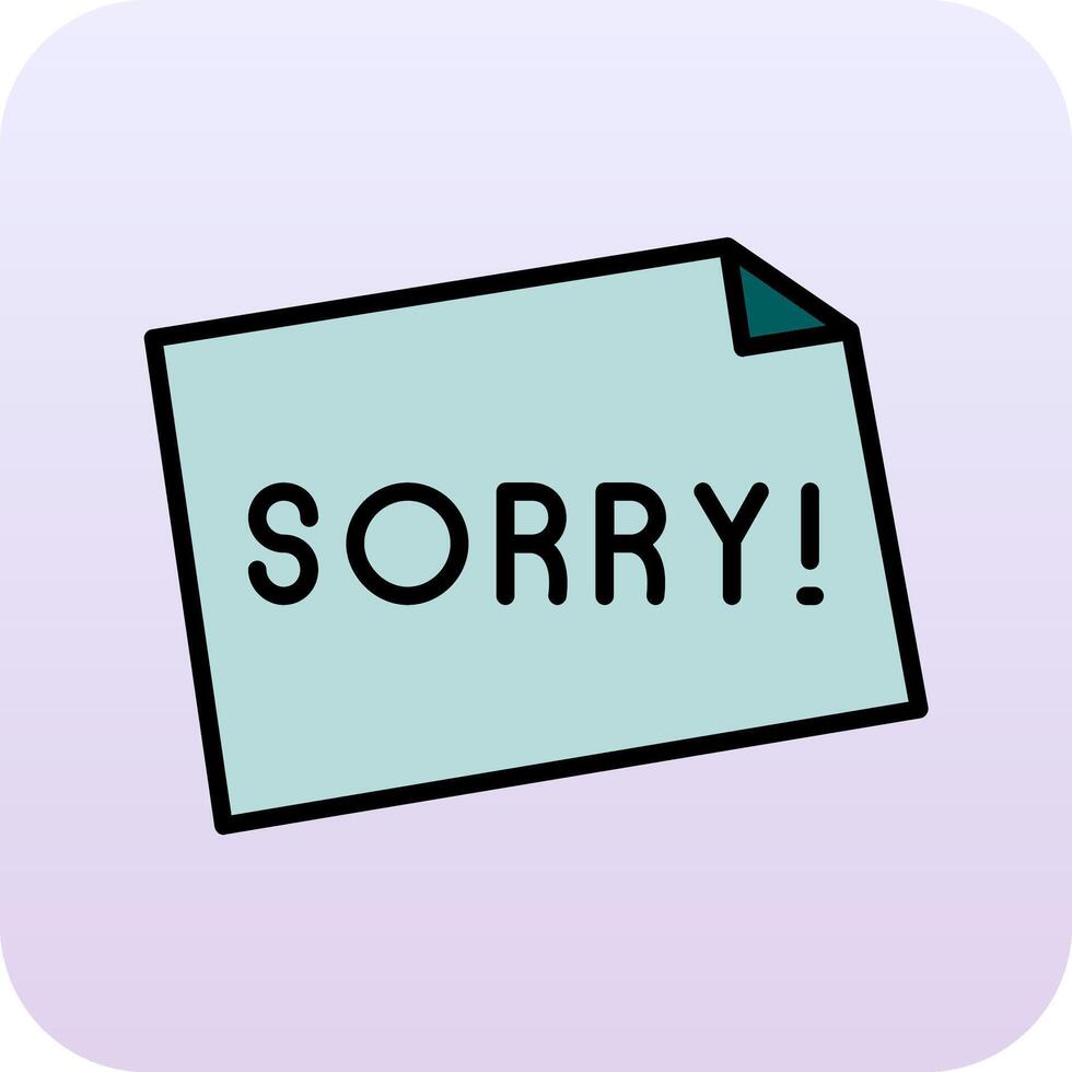 Sorry Vector Icon