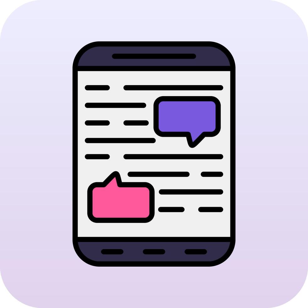 Mobile Chat Vector Icon