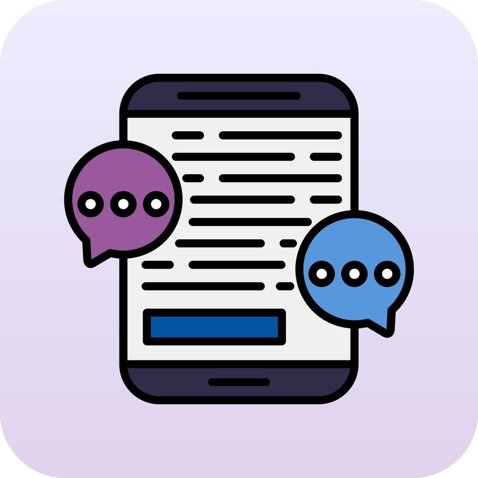 Mobile Chat Vector Icon