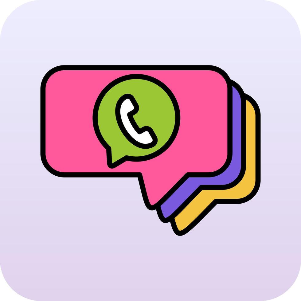 whatsapp charla vector icono