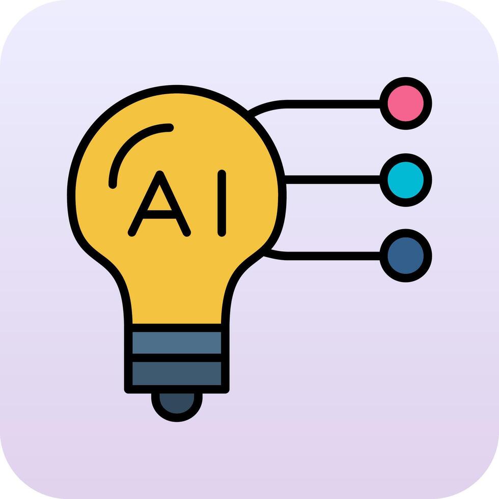 icono de vector de inteligencia artificial