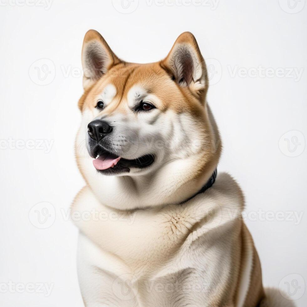 ai generado akita inu aislado en blanco antecedentes. ai generativo foto