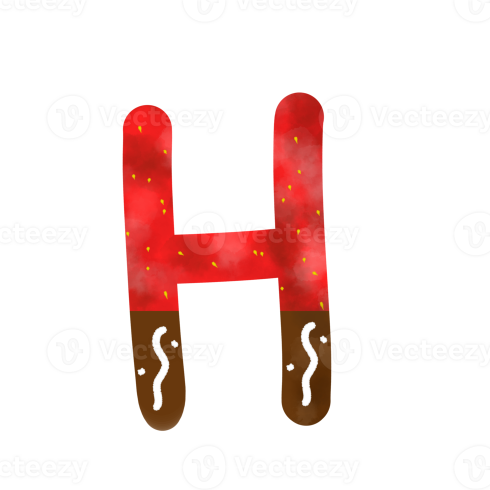 Chocolate Strawberry Alphabet png