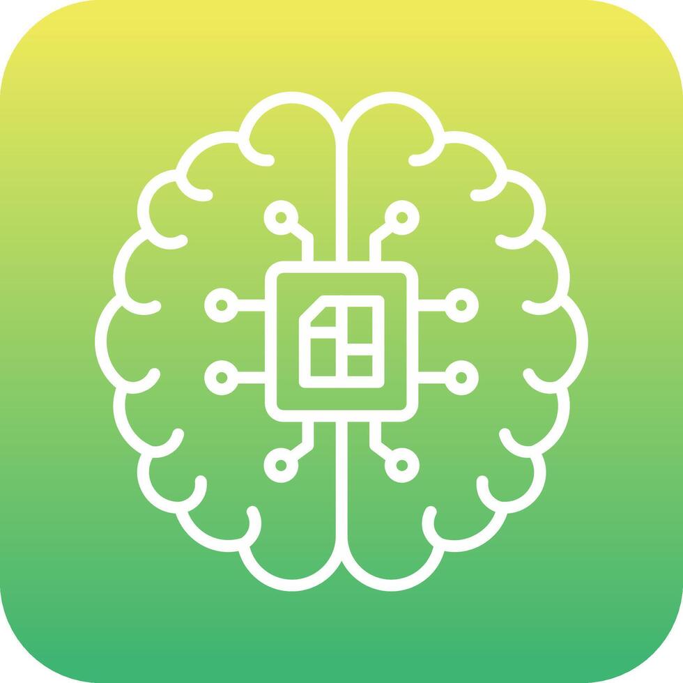 icono de vector de inteligencia artificial