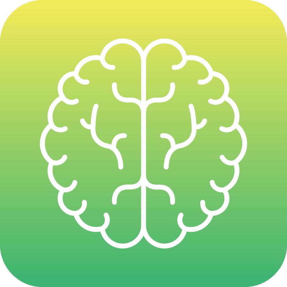 icono de vector de cerebro humano