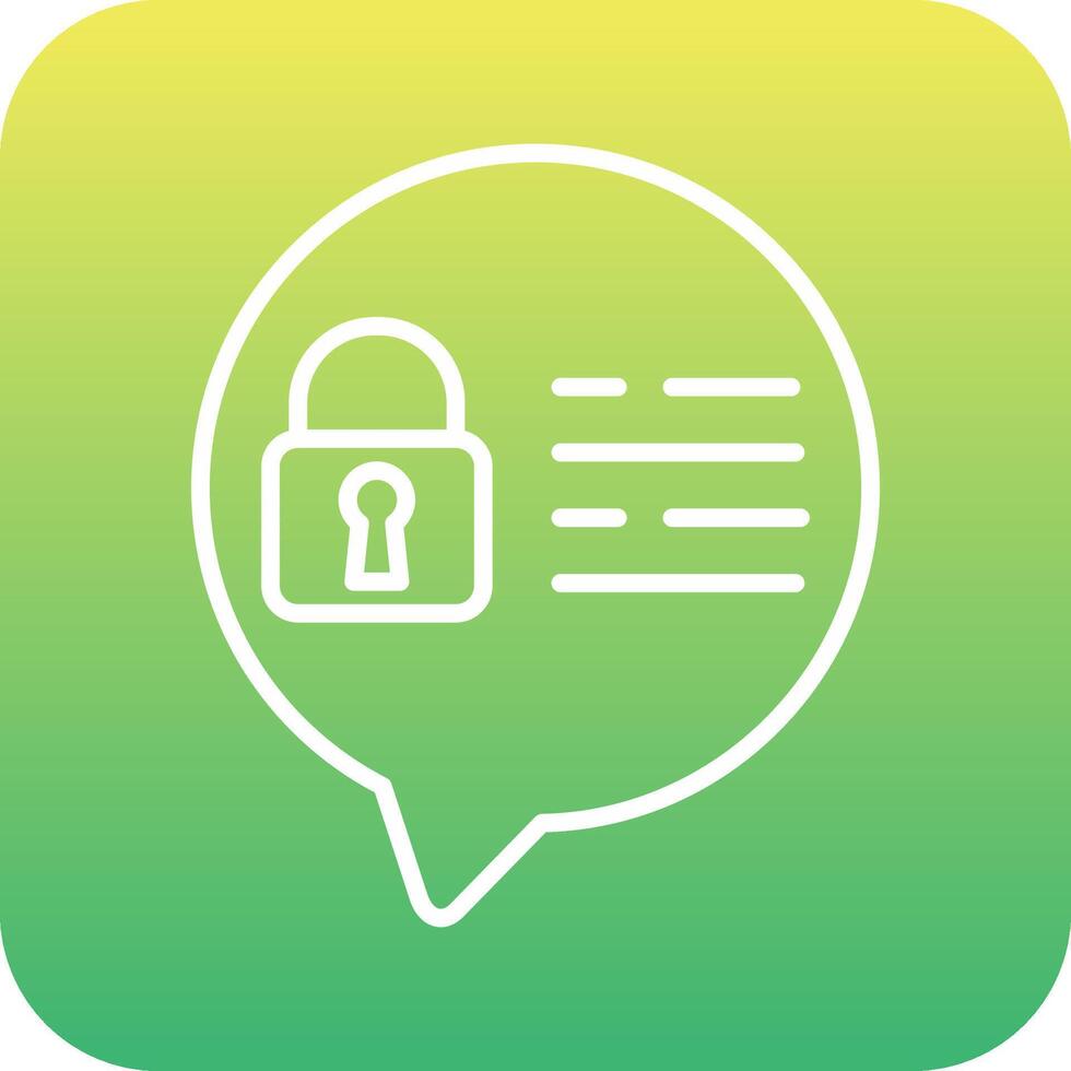 Chat Lock Vector Icon