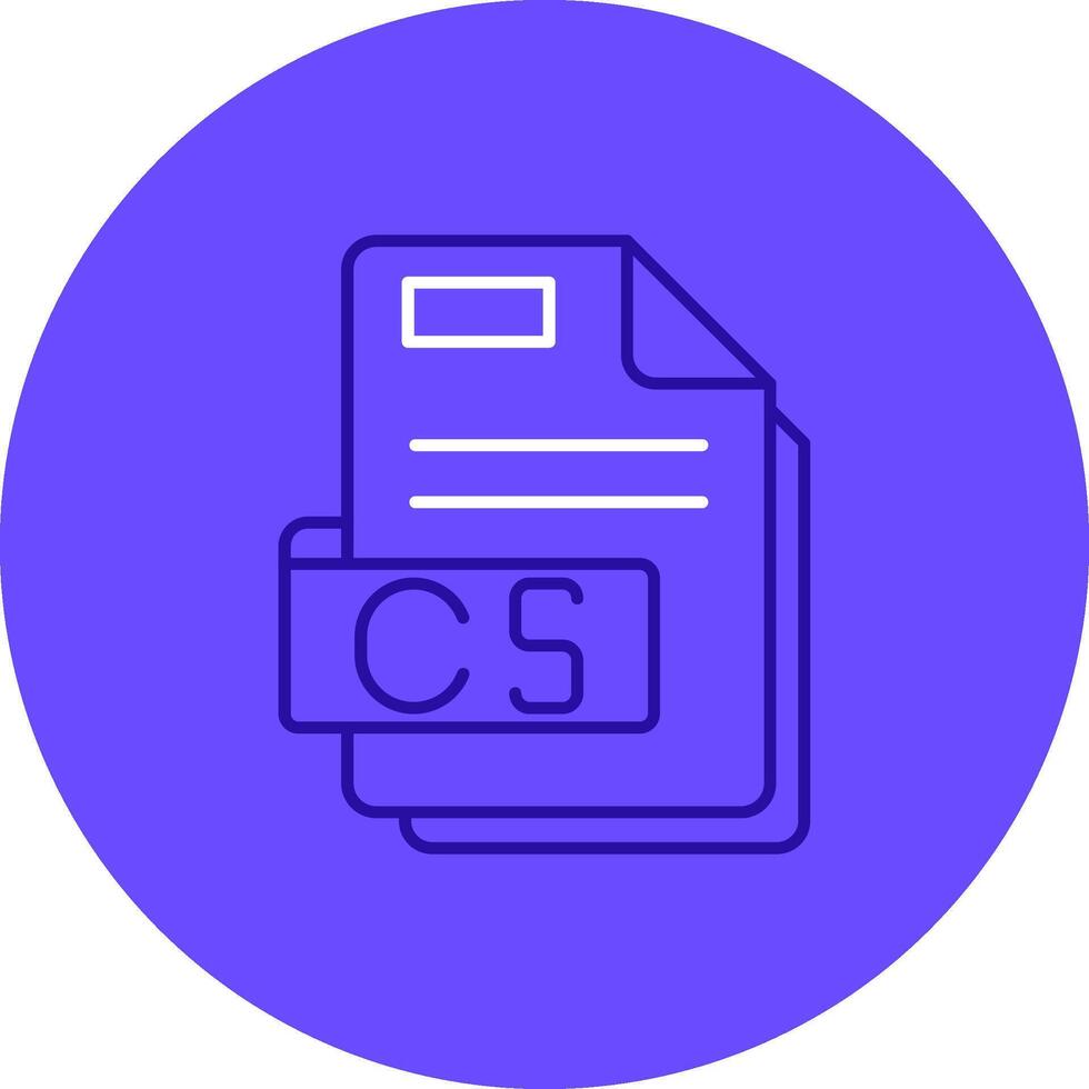 Cs Duo tune color circle Icon vector