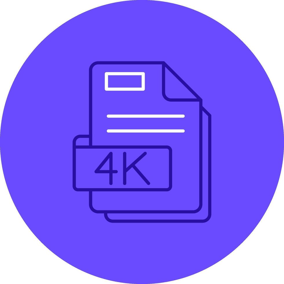 4k Duo tune color circle Icon vector