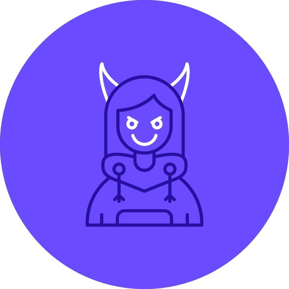 Demon Duo tune color circle Icon vector