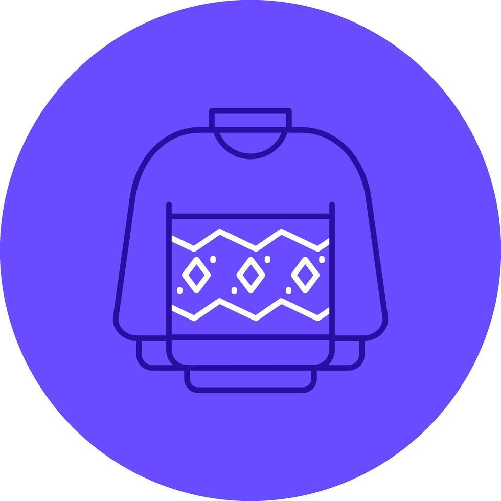 Sweater Duo tune color circle Icon vector