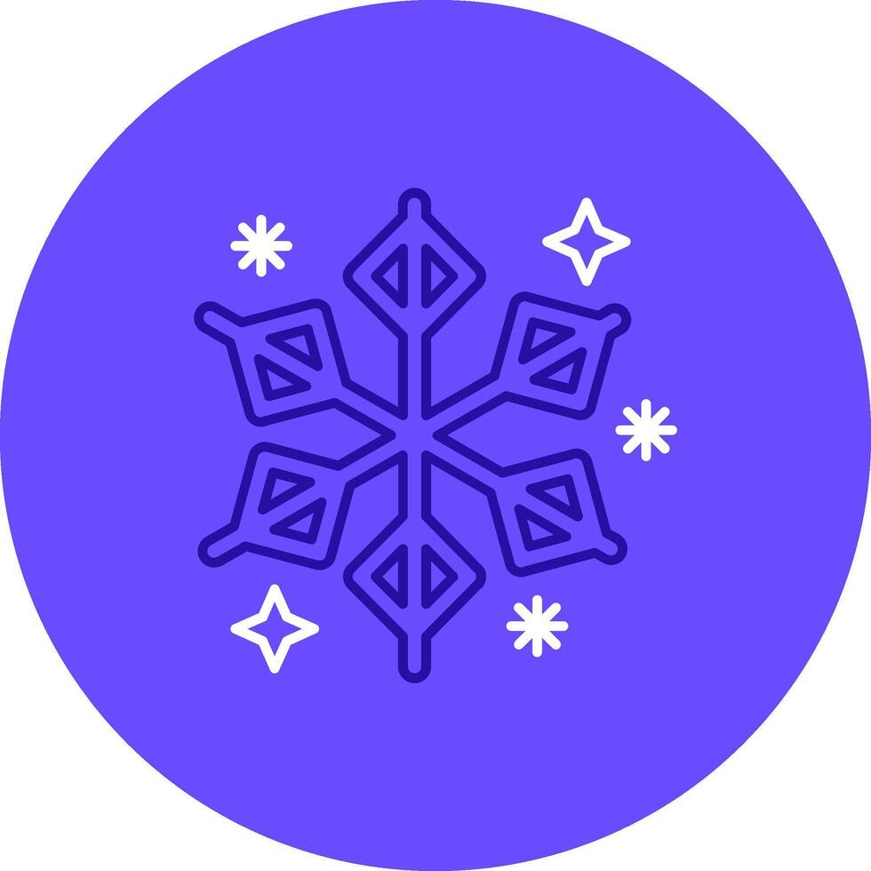 Winter Duo tune color circle Icon vector