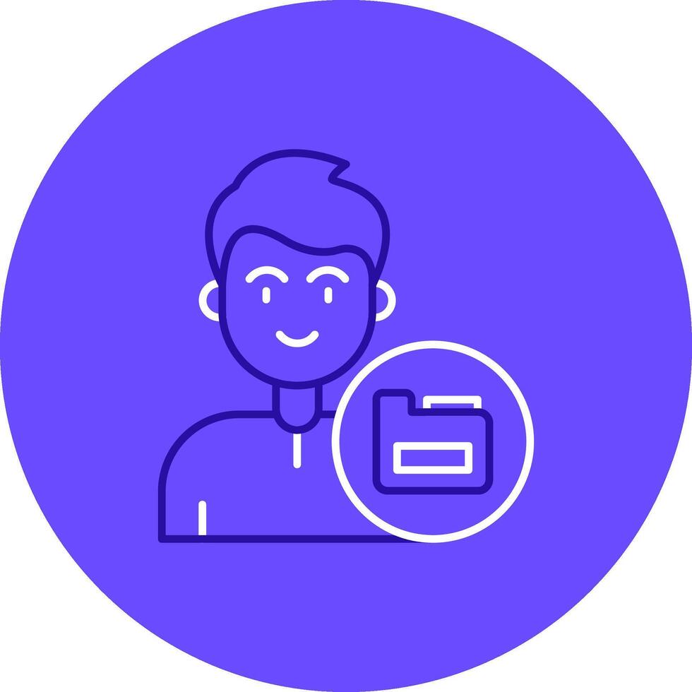 Data Duo tune color circle Icon vector