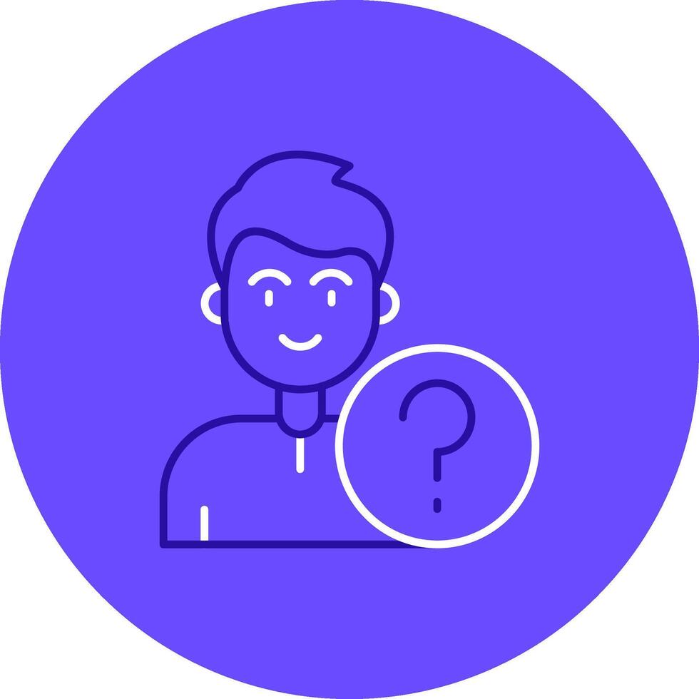 Question Duo tune color circle Icon vector